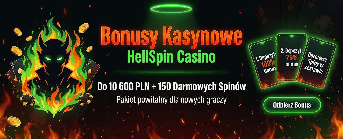 HellSpin Casino oferuje bonusy powitalne do 10 600 PLN i 150 darmowych spinów dla graczy w Polsce.